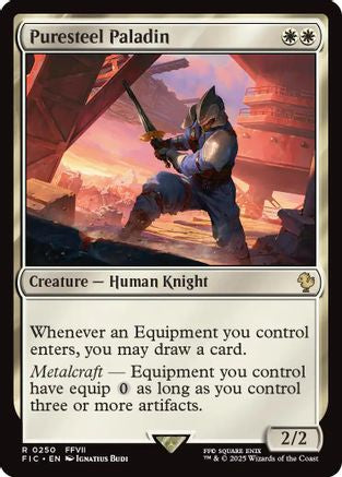 Puresteel Paladin (Surge Foil) (250) [Commander: FINAL FANTASY]  Foil