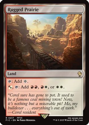 Rugged Prairie (Surge Foil) (417) [Commander: FINAL FANTASY]  Foil