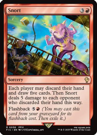 Snort (Surge Foil) (058) [Commander: FINAL FANTASY]  Foil