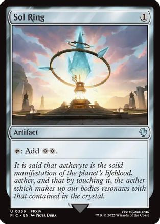 Sol Ring (0359) (Surge Foil) (359) [Commander: FINAL FANTASY]  Foil