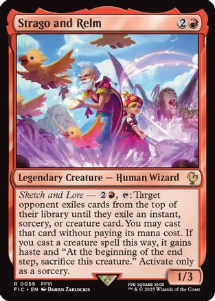 Strago and Relm (Surge Foil) (059) [Commander: FINAL FANTASY]  Foil