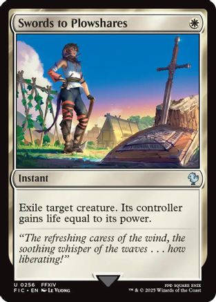 Swords to Plowshares (Surge Foil) (256) [Commander: FINAL FANTASY]  Foil