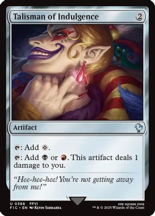 Talisman of Indulgence (Surge Foil) (366) [Commander: FINAL FANTASY]  Foil