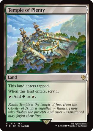 Temple of Plenty (Surge Foil) (437) [Commander: FINAL FANTASY]  Foil