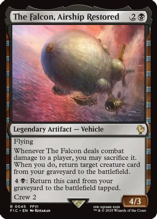 The Falcon, Airship Restored (Surge Foil) (045) [Commander: FINAL FANTASY]  Foil