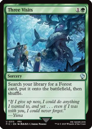 Three Visits (Surge Foil) (315) [Commander: FINAL FANTASY]  Foil