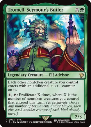Tromell, Seymour's Butler (Surge Foil) (073) [Commander: FINAL FANTASY]  Foil
