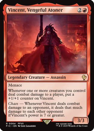 Vincent, Vengeful Atoner (Surge Foil) (064) [Commander: FINAL FANTASY]  Foil