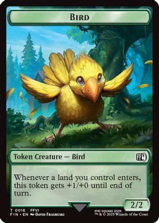 Bird (0016) // Wizard (0014) Double-Sided Token (16 // 14) [FINAL FANTASY]