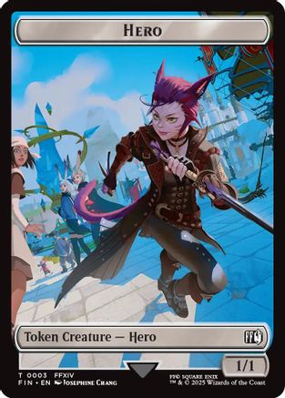 Hero (0003) // Treasure Double-Sided Token (3 // 23) [FINAL FANTASY]