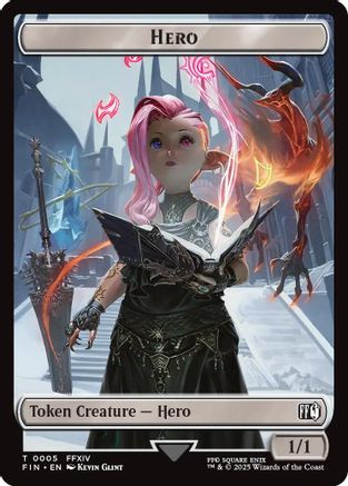 Hero (0005) // Food Double-Sided Token (5 // 22) [FINAL FANTASY]  Foil