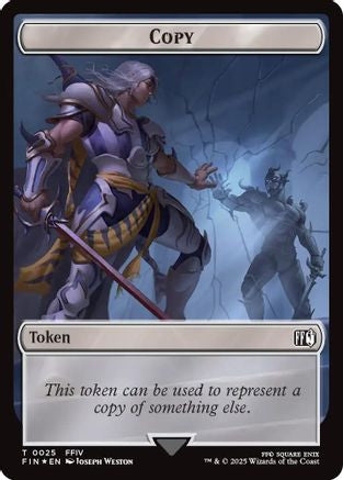 Copy (0025) // Moogle (0034) Double-Sided Token (Surge Foil) (25 // 34) [FINAL FANTASY]  Foil