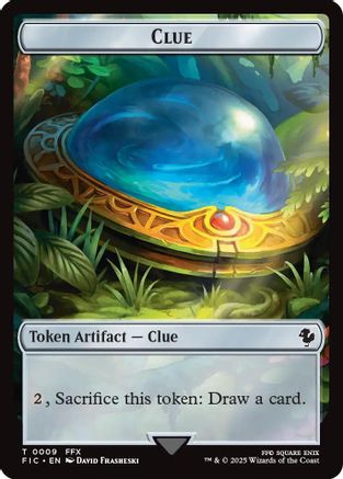 Clue // Treasure Double-Sided Token (9 // 23) [Commander: FINAL FANTASY]