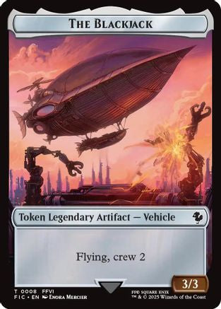 The Blackjack // The Monarch Double-Sided Token (Surge Foil) (8 // 11) [Commander: FINAL FANTASY]  Foil