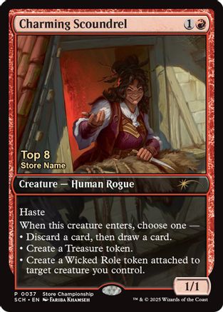 Charming Scoundrel (Top 8) (037) [Game Day & Store Championship Promos]