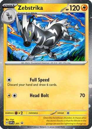 Zebstrika (Cosmos Holo) 201- SV Scarlet & Violet Promo Cards Holofoil
