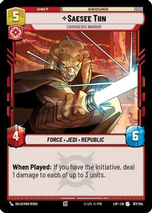 Saesee Tiin - Courageous Warrior |  (167/264)  [Legends of the Force]