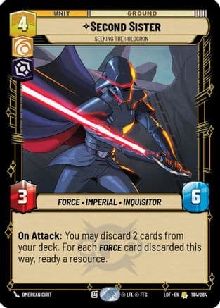 Second Sister - Seeking the Holocron |  (184/264)  [Legends of the Force]