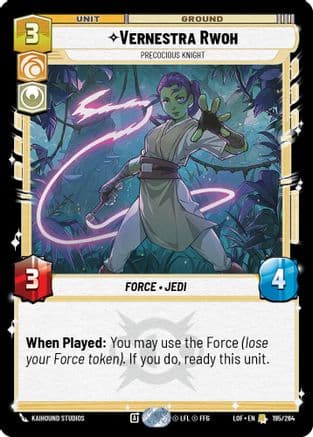 Vernestra Rwoh - Precocious Knight |  (195/264)  [Legends of the Force]