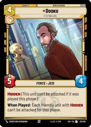 Dooku - It Is Too Late |  (211/264)  [Legends of the Force]