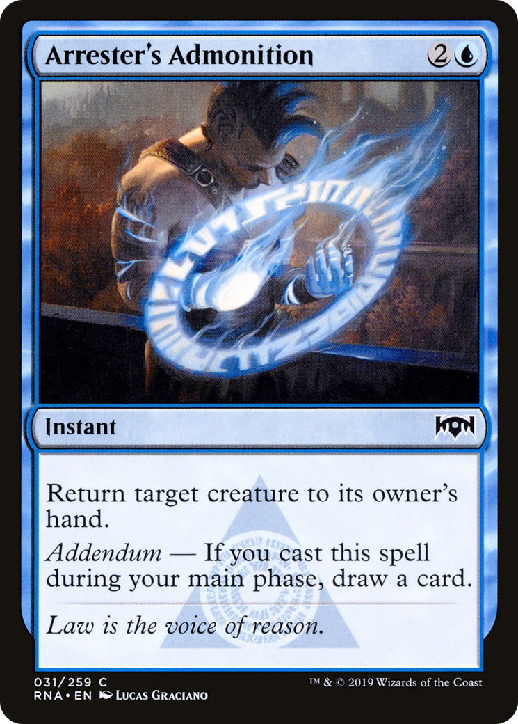 Arrester's Admonition [Ravnica Allegiance] Foil