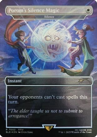 Porom's Silence Magic - Silence (Rainbow Foil) (7003) [Secret Lair Drop Series]  Foil