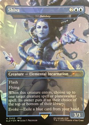 Shiva - Subtlety (Rainbow Foil) (7005) [Secret Lair Drop Series]  Foil