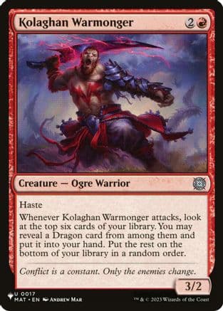 Kolaghan Warmonger (017) [The List Reprints]