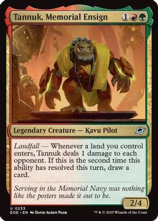 Tannuk, Memorial Ensign (233) [Edge of Eternities]  Foil