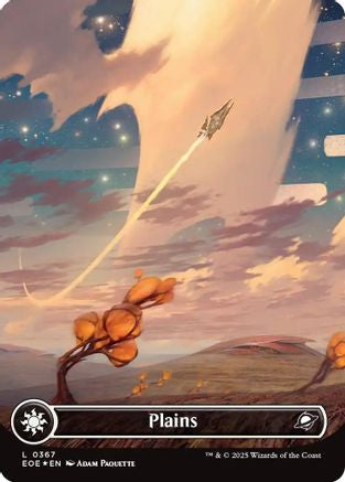 Plains (0367) (Borderless) (Galaxy Foil) (367) [Edge of Eternities]  Foil