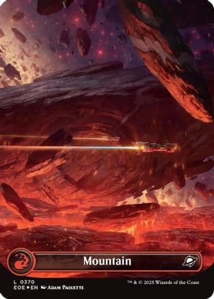 Mountain (0370) (Borderless) (Galaxy Foil) (370) [Edge of Eternities]  Foil