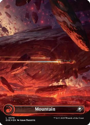 Mountain (0370) (Borderless) (Galaxy Foil) (370) [Edge of Eternities]  Foil
