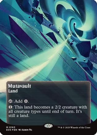 Mutavault (0163) (Borderless) (Galaxy Foil) |  Foil (163) [Edge of Eternities: Stellar Sights]