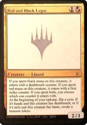 Red and Black Legac () [Un-Known Event Playtest Cards]