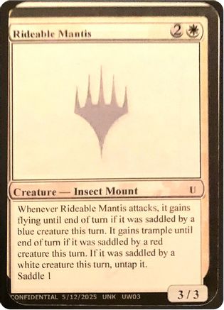 Rideable Mantis () [Un-Known Event Playtest Cards]