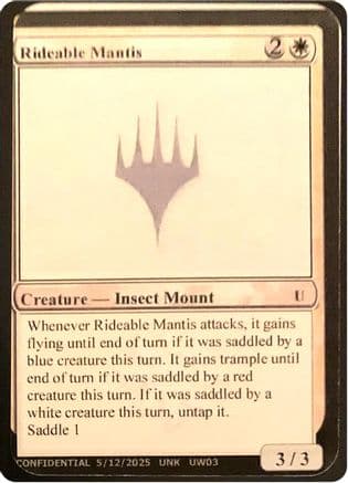 Rideable Mantis () [Un-Known Event Playtest Cards]