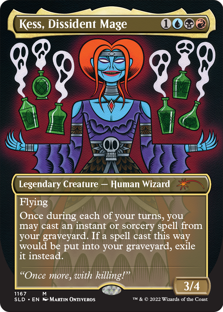 Kess, Dissident Mage (Borderless) [Secret Lair Drop Series] Foil