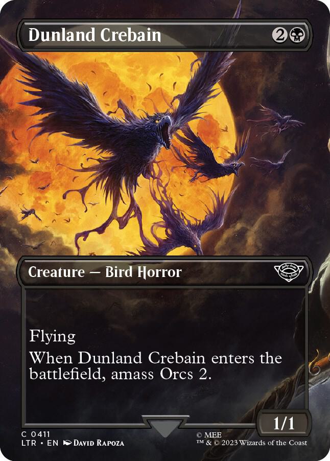 Dunland Crebain 411/281 (Universes Beyond: The Lord of the Rings: Tales of Middle-earth)  - Borderless Foil
