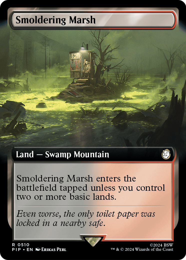 Smoldering Marsh (Extended Art) [Fallout] Foil
