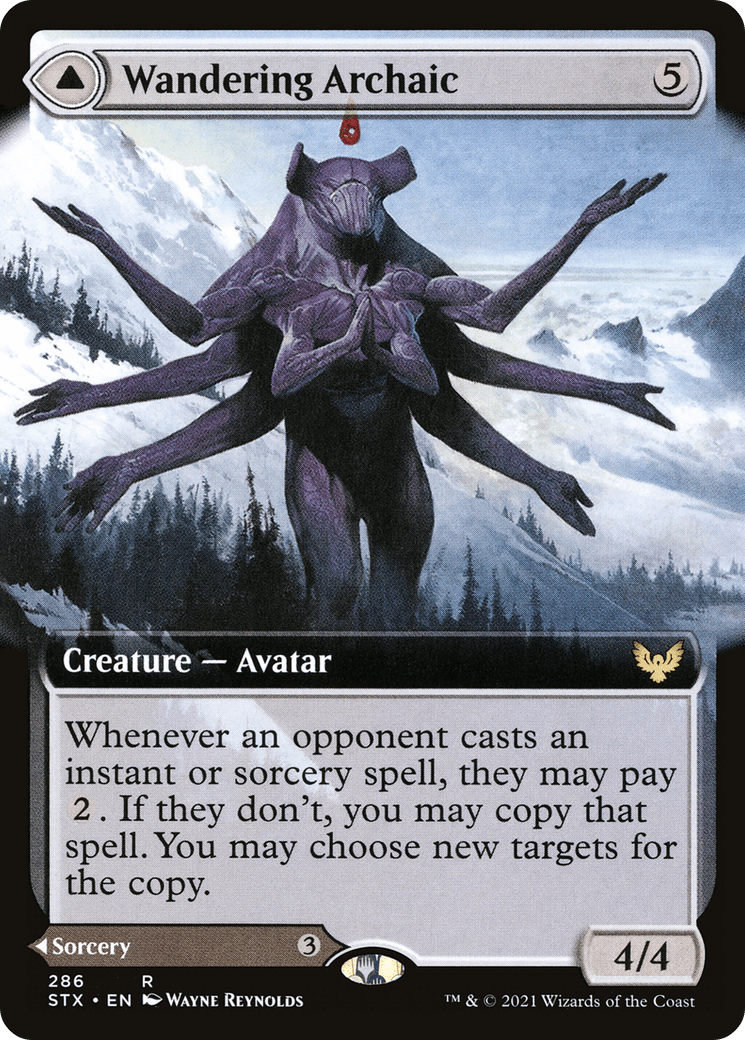 Wandering Archaic // Explore the Vastlands (Extended Art) [Strixhaven: School of Mages] Foil