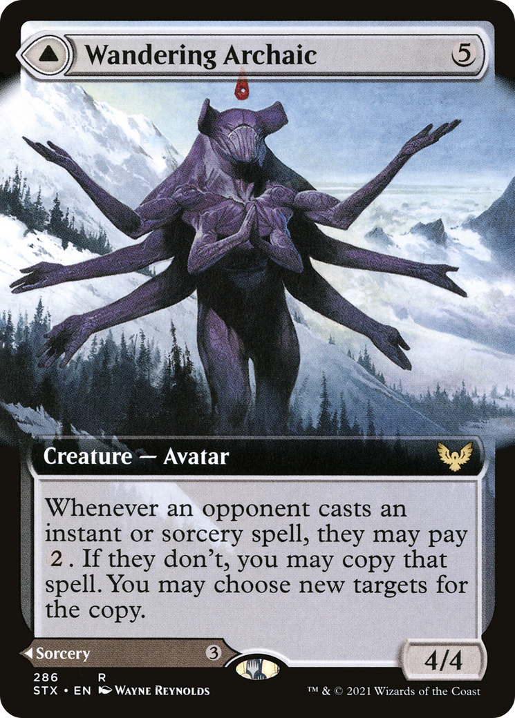 Wandering Archaic // Explore the Vastlands (Extended Art) [Strixhaven: School of Mages] Foil