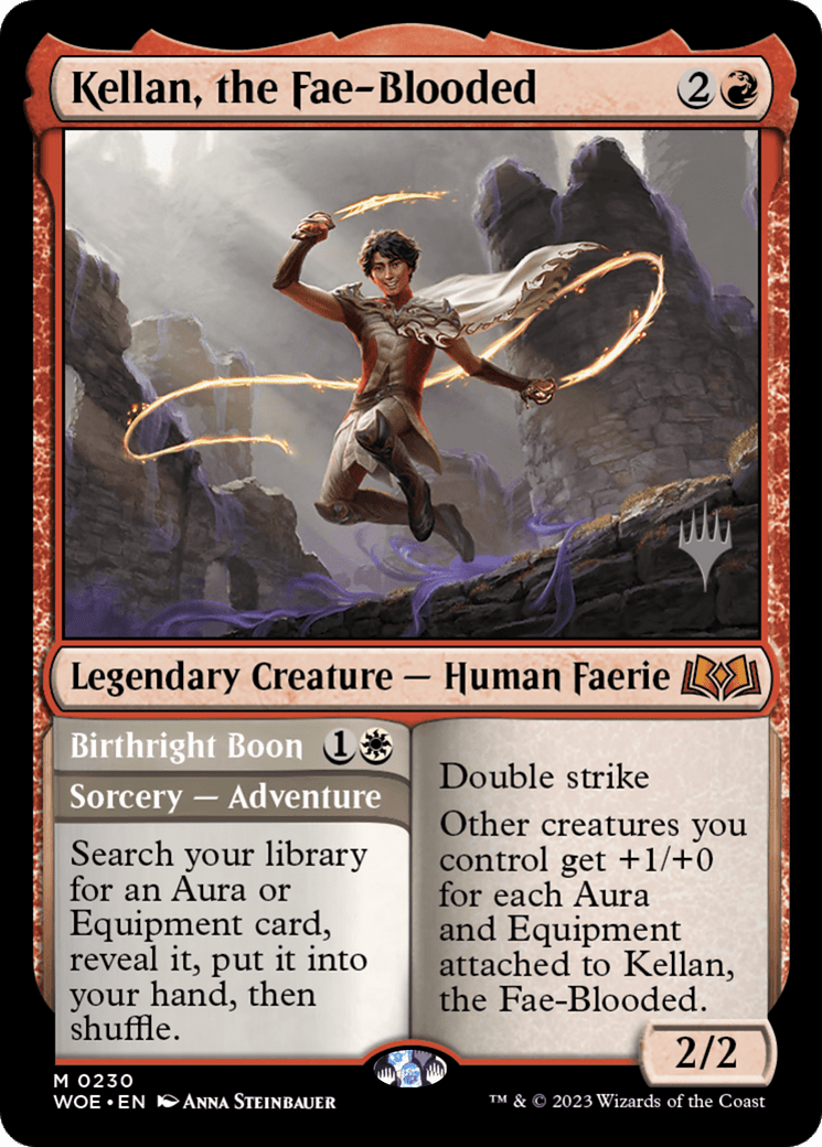 Kellan, the Fae-Blooded (Promo Pack) [Wilds of Eldraine Promos] Foil