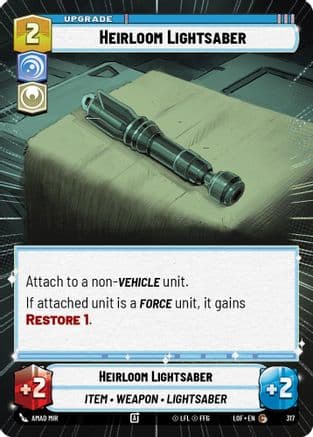 Heirloom Lightsaber (Hyperspace) |  (317)  [Legends of the Force]
