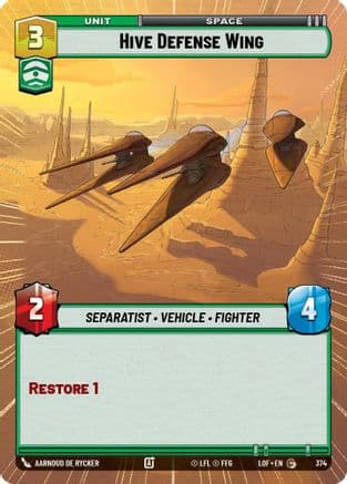 Hive Defense Wing (Hyperspace) |  (374)  [Legends of the Force]