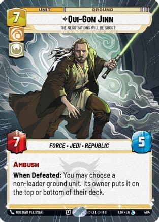 Qui-Gon Jinn - The Negotiations Will Be Short (Hyperspace) |  (464)  [Legends of the Force]