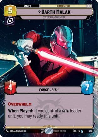 Darth Malak - Covetous Apprentice (Hyperspace) |  (498)  [Legends of the Force]