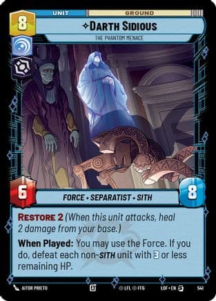 Darth Sidious - The Phantom Menace (Foil) | Foil (541)  [Legends of the Force]