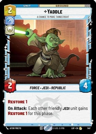 Yaddle - A Chance To Make Things Right (Foil) | Foil (547)  [Legends of the Force]
