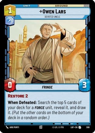 Owen Lars - Devoted Uncle (Foil) | Foil (559)  [Legends of the Force]