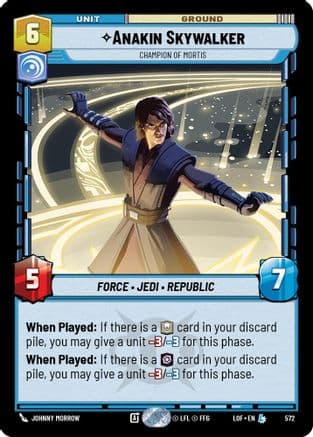Anakin Skywalker - Champion of Mortis (Foil) | Foil (572)  [Legends of the Force]